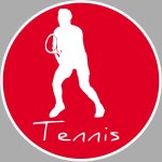 Tennis - 20cm - sticker / autocollant