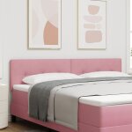 Tte de lit capitonne rose 180 cm en velours
