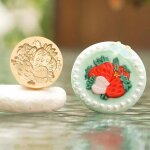 Tte de timbre d'avertissement de banc rtro, cuivre, laiton, fleur de fruit mignonne, bancs de scrapbooking, ...