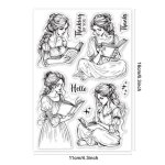 Timbres - poste transparents pour femme, 1 pice, timbre de plage, phare, pour bricolage, scrapbooking, ...