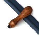 Timbre vintage avec manche en bois, sceau d'avertissement, tête de fleur, peinture au feu, ensemble pour ... Timbre vintage avec manche en bois, sceau d'avertissement, tête de fleur, peinture au feu, ensemble pour ...