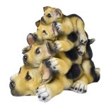 Tirelire r�sine chien statue figurine pi�ce de monnaie pot jouet d