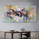 Toile abstraite de peinture a l'huile, bloc color, graffiti, affiches imprimes, images d'art murales ...