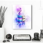 Toile d'art imprimée, peinture pour salle de jeux, décor mural, peinture a l'aquarelle, décoration de ... Toile d'art imprimée, peinture pour salle de jeux, décor mural, peinture a l'aquarelle, décoration de ...