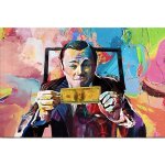 Toile d'art loup de wall street, peinture imprime sans cadre?40x40cm