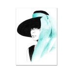 Toile d'art de mode, peinture de star de film classique, affiches imprimes audrey hepburn, images d'art ...