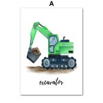 Toile d'art mural, camion - pelle, tracteur, benne, avion, train, ppinire, peinture, affiches et imprims, ...