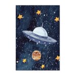 Toile d'art mural pour chambre de bb, peinture de dessin anim de fuse spatiale, affiche dcorative ...