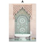 Toile d'art mural avec fleur de cactus et tulipe, fontaine marocaine, affiches et imprimés nordiques, ... Toile d'art mural avec fleur de cactus et tulipe, fontaine marocaine, affiches et imprimés nordiques, ...