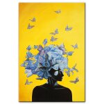 Toile d'art mural moderne pour fille, papillon, femme noire, affiches et imprimés, photos de fille africaine, ... Toile d'art mural moderne pour fille, papillon, femme noire, affiches et imprimés, photos de fille africaine, ...