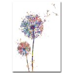 Toile d'art mural, plante nordique, arbres, cur, fleur, affiche, dcoration pour la maison sans cadre?40x40c ...