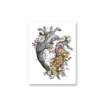 Toile d'art mural vintage avec anatomie florale, cur, cerveau, affiches et imprims rtro, photos murales, ...