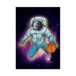Toile d'astronaute amusant jouant au basket - ball dans l'espace, affiches et imprimés d'art mural, images ... Toile d'astronaute amusant jouant au basket - ball dans l'espace, affiches et imprimés d'art mural, images ...