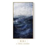 Toile bleue abstraite de paysage marin moderne, peintures d'art pour salon, chambre a coucher, affiches ...