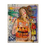 Toile de graffiti drôle venus wear a yellow life jacket, peinture sur toile, affiche d'art mural imprimée ... Toile de graffiti drôle venus wear a yellow life jacket, peinture sur toile, affiche d'art mural imprimée ...