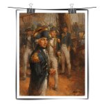 Toile murale de style europen rtro de l'amiral horatio jasmine, peinture artistique, affiche de figurine, ...