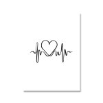 Toile de peinture nordique abstraite, dcoration de maison, dessin au trait, art mural, corps main, affiches ...