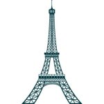 Tour eiffel paris autocollant stickers adh�sif - taille : 8 cm - couleur : noir