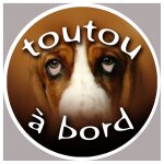 Toutou a bord - 5cm - sticker / autocollant