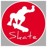 Tricks skate - 20cm - sticker / autocollant