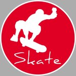 Tricks skate - 20cm - sticker / autocollant