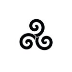 Triskele bretagne breizh autocollant adh�sif sticker logo 463 - taille : 10 cm