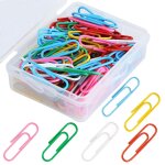 Trombones colorés, 100 pcs trombones pinces document trombones avec boîte pour office school stationery ... Trombones colorés, 100 pcs trombones pinces document trombones avec boîte pour office school stationery ...
