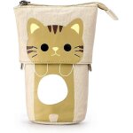 Trousse a crayons a base variable - en toile avec un chat de dessin anim� mignon pour les ustensiles ...