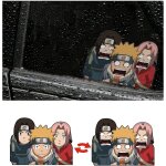 Uchiha sasuke autocollant de voiture anime dynamic waterproof car decal 5. 11  x 6. 81 , illusion flip ...