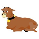 Vache autocollant adhsif sticker logo 255 - taille : 15 cm