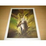 Varanda alberto - guerri�re avec cape - sign� - affiche / poster envoi en tube