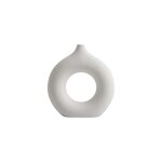 Vase en cramique nordique decor donuts pot de fleur dcoration de chambre blanc, s