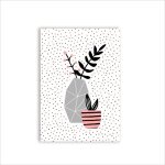 Vase scandinave avec plantes succulentes, dcoration murale nordique, affiche imprime d'art mural, peinture ...