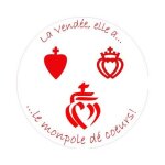 La vend�e, elle a. . . le monopole d� coeurs autocollant adh�sif sticker logo 33 - taille : 17 cm