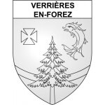 Verri�res - en - forez 42 ville sticker blason ecusson autocollant adh�sif - taille : 4 cm