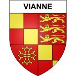 Vianne 47 ville sticker blason ecusson autocollant adhsif - taille : 17 cm