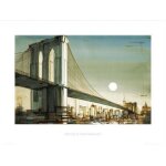 Viktor schreckongost - brooklyn bridge - affiche / art print sur papier epais / envoi en tube