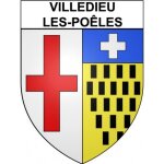 Villedieu - les - poles 50 ville stickers blason autocollant adhsif - taille : 17 cm