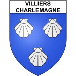 Villiers - charlemagne 53 ville sticker blason ecusson autocollant adh�sif - taille : 4 cm