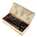 Vintage en bois dip stylos kit coffret cadeau adapt pour les signatures dart de calligraphie gothique ...