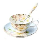 Vintage fine bone china tasse a th cuillre et soucoupe ensemble or garniture fine dining et dcoration ...
