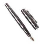 Vintage luxury men's metal medium nib 0. 5mm stylo plume fournitures d'outils d'ecriture