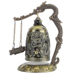 Vintage petit bronze sculpt� dragon lock bell arts amp; crafts objets de collection ornements bureau ...