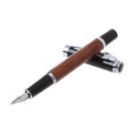 Vintage style poire bois barrel stylo plume 0. 5mm nib business office cadeau
