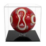 Vitrine pour ballon de football avec socle en plexiglas