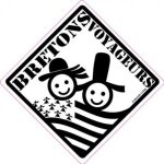 Voyageurs bretons breizh bretagne 563 autocollant sticker - taille : 4 cm - couleur : marron