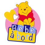 Winnie ourson sticker autocollant bébé a bord - taille : 12 cm Winnie ourson sticker autocollant bébé a bord - taille : 12 cm