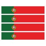 X4 brassard drapeau portugal logo 974 autocollant adhsif sticker - taille : 12 cm