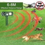 Xg09934 - rpulsif a ultrasons chat chien renard animaux nuisibles de jardin avec energie solaire