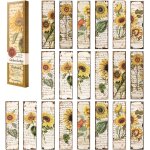 Ytseazn - 20 pices marque - page vintage, motif de tournesol, signets en papier, 15 cm × 4 cm